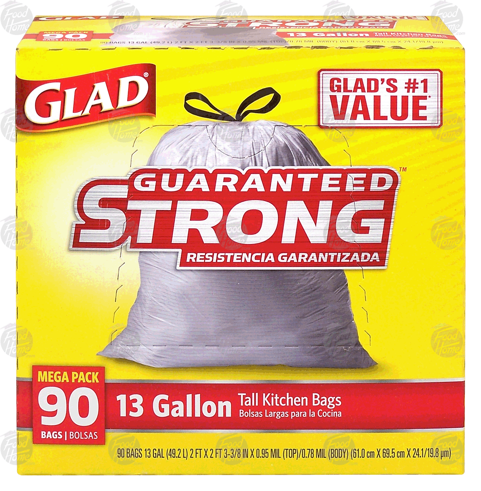 Glad&nbsp;&nbsp;13 gallon tall kitchen bags Full-Size Picture
